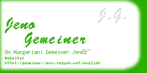 jeno gemeiner business card